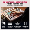 Akai Professional MPK Mini IV USB-C MIDI Controlador de teclado para principiantes y productores - Almohadillas de batería MPC, perillas de 360°, ruedas de tono y mod, software de lecciones y producción de música con más de 1000 sonidos, gris 