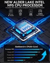 GMKtec Mini PC Procesador Intel N95 (Turbo 3.4GHz) 8GB DDR4 256GB SSD Computadora de escritorio 4K Dual HDMI Display/3x USB3.2/WiFi 5 BT5.0/RJ45 Ethernet Nucbox G3S 