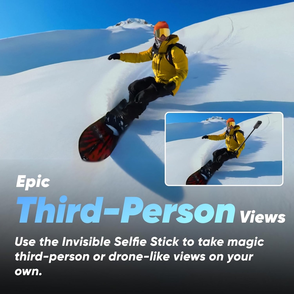Insta360 X3 - Cámara 360 impermeable, sensores 1/2 pulgada 48 MP, video HDR activo 5.7K 360, foto de 72MP 360, lente única 4K, modo Me 60 fps, estabilización, táctil 2.29 pulgadas, AI, streaming