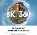 Insta360 X4 Air Kit de inicio - Cámara 360 de 8K y 165g ligera, palo de selfie invisible, lentes reemplazables, dispara primero y enmarca después, protección contra el viento incorporada