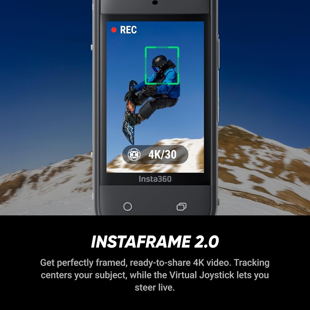 Insta360 X5 Paquete Esencial - Cámara de acción 8K 360° impermeable, líder en poca luz, efecto de palo de selfie invisible, lente resistente y reemplazable, batería de 3 horas