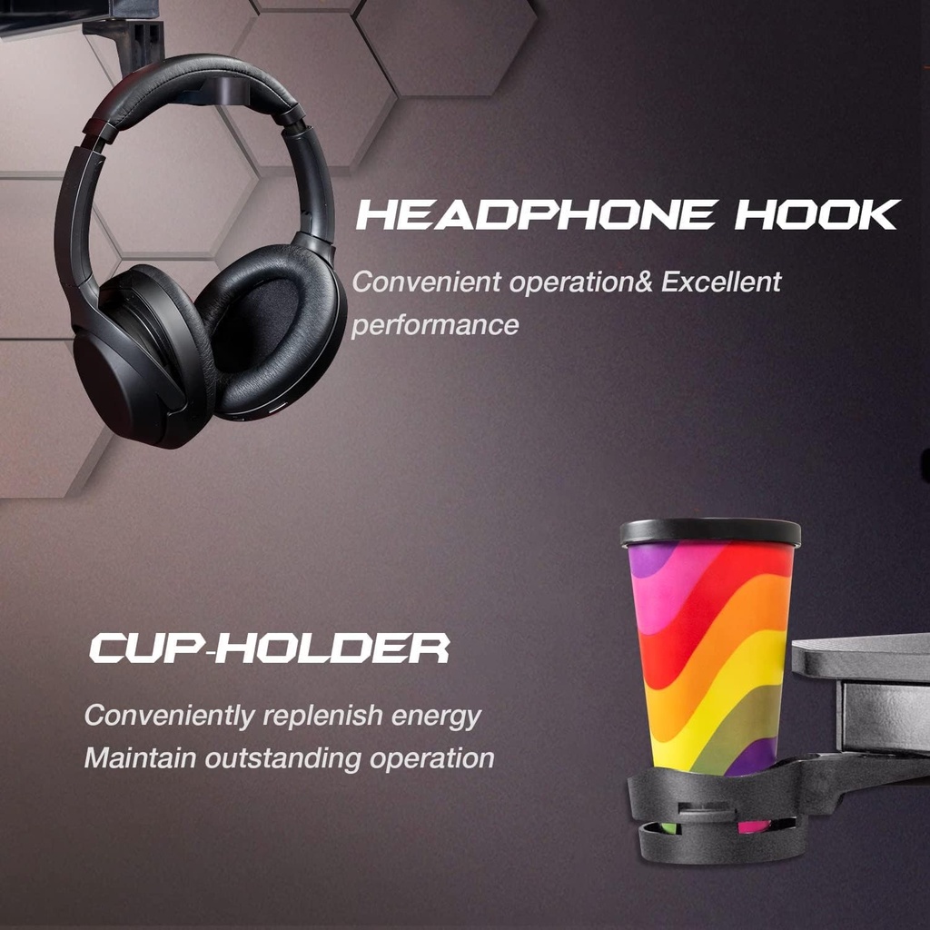 Escritorio Gaming Homall 44'' Fibra de Carbono