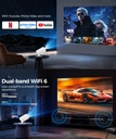 Magcubic HY300PRO Mini proyector con WiFi y Bluetooth, soporte 4K inteligente proyector portátil Keystone automático, control remoto de mouse de aire, control de voz, rotación de 180 grados, proyector