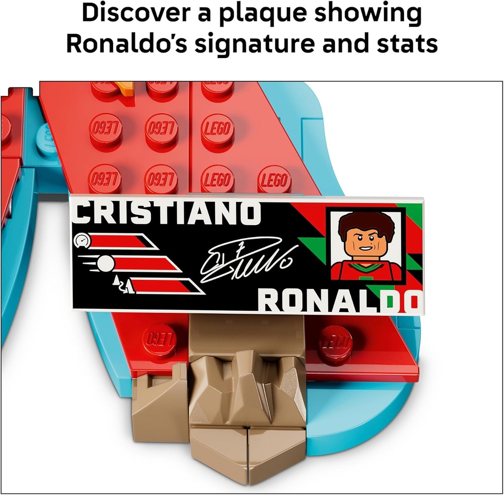 LEGO Editions Cristiano Ronaldo - Soccer Highlights - Building Set for Boys & Girls, Ages 10+ - Collectible Soccer Gift with Plaque - Kids Bedroom or Shelf Decor - 43012