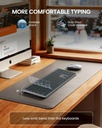 SABLUTE Teclado y mouse Bluetooth para Mac: retroiluminación de 7 colores, multidispositivo, recargable, KMA1pro combo de teclado inalámbrico de tamaño completo con teclas silenciosas de interruptor 