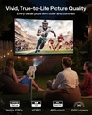 Aurzen BOOM Air - Proyector portátil Google TV con WiFi y Bluetooth, alimentado por USB-C, proyector inteligente para películas al aire libre y en casa, compatible con 4K, enfoque en tiempo real 