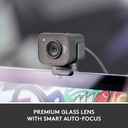 Logitech StreamCam Premium Webcam para transmisión y creación de contenido, Full HD 1080p a 60 fps, funciona con Microsoft Teams, Google Meet, Zoom, nuevo modo GameChat del Nintendo Switch 2, para PC