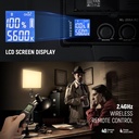 Neewer Kit de iluminación LED de 18 pulgadas con panel de luz de video con control remoto, paquete de 2 unidades de 45 W regulable bicolor + soporte de trípode, luz suave CRI 97+ 4800Lux para juegos