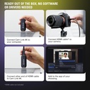 Elgato Cam Link 4K - Tarjeta de captura externa para DSLR y videocámara, ActionCam como cámara web, reunión/transmisión/grabación en 1080p60 o 4K30/4K60, fácil conexión para OBS/Zoom/Discord - HDMI a