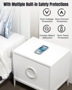 Eazpower Cargador inalámbrico invisible, cargador inalámbrico de 0.000-1.181 in debajo del escritorio, doble uso en o oculto debajo de la mesa de carga para mesita de noche para iPhone 17/17 Pro/17 Pro Max/17 Air/16/15/14/Samsung Phone
