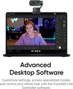 Insta360 Link 2 - Cámara web PTZ 4K para PC/Mac, sensor de 1/2 pulgada, seguimiento AI, HDR, micrófono con cancelación de ruido AI, control de gestos para transmisión, videollamadas, juegos, funciona con Zoom, equipos, Twitch y más
