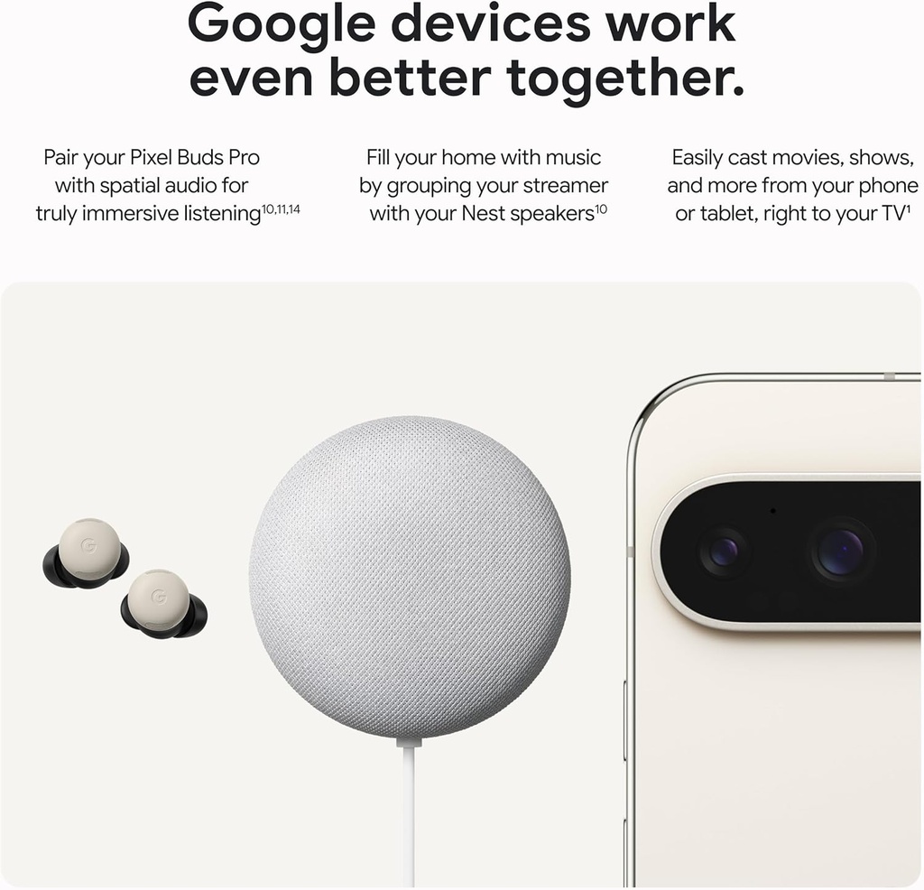 Google TV Streamer 4K - Entretenimiento de transmisión rápida en tu televisor con control remoto de búsqueda por voz - Mira películas, programas, TV en vivo y Netflix en 4K HDR, control inteligente