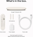 Google TV Streamer 4K - Entretenimiento de transmisión rápida en tu televisor con control remoto de búsqueda por voz - Mira películas, programas, TV en vivo y Netflix en 4K HDR, control inteligente