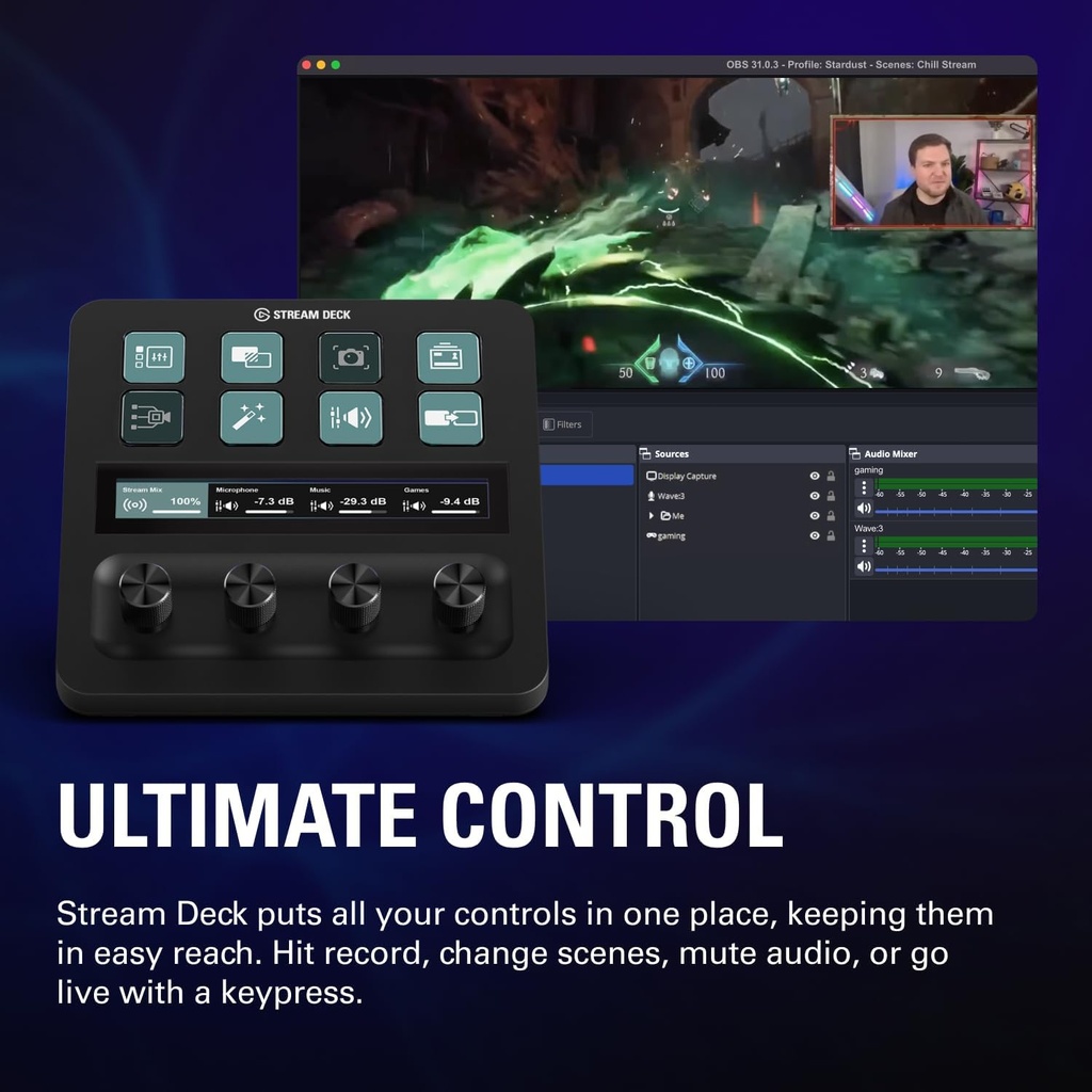 Elgato 4K S – Tarjeta de captura externa para PS5, Xbox Series X/S, Switch 2, PC, Mac, iPad | 4K60, 1440p120, o 1080p240 de paso y captura, HDR10, VRR, USB-C, latencia casi nula