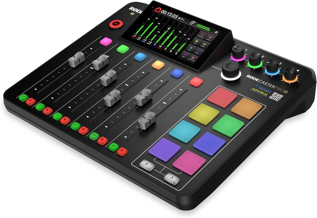 RØDE RØDECaster Pro II Solución de producción todo en uno para podcasting, streaming, producción de música y creación de contenido, color negro 