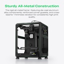Creality K2 SE Combo 3D Impresora, compatible con impresión multicolor con CFS, 19.685 in/s de alta velocidad, nivelación automática inteligente, marco de construcción de metal sólido, totalmente montado, extrusora de próxima generación, volumen de construcción de 220 × 215 × 9.646 in