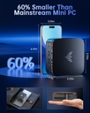 KAMRUI Essenx E1 Mini PC, 8 GB DDR4 RAM 256 GB M.2 SSD, Mini computadora Twin Lake N150 (Beat N100/N95, hasta 3.6 GHz), computadora de escritorio dual 4K, Ethernet, WiFi, Bluetooth para negocios