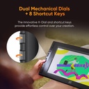XPPen Artist 12 3rd 11.9" Tableta de dibujo con pantalla | Lápiz X4 16K de presión | Ruedas de ajuste + 8 teclas | Tableta de dibujo de arte portátil con vidrio grabado AG compatible con Windows/macOS