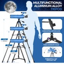 Telescopio para niños y adultos, 3.543 in de apertura, 21.654 in, telescopio astronómico profesional para adultos de alta potencia, telescopios de viaje portátiles para principiantes con 
