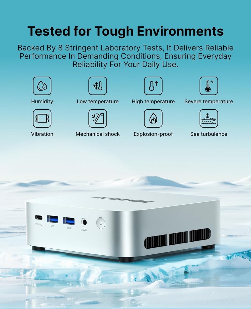 [PC-00013245] ACEMAGIC Mini PC K1, procesador AMD Ryzen 4300U 28W, 16GB DDR4 RAM 512GB M.2 SSD (Beat 3300U/N150/N97) Mini computadoras 11 Pro, HDMI+DP1.4 Dual 4K UHD, Gigabit Ethernet Mini PC de escritorio