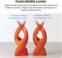 ANYCUBIC Filamento de Seda de Doble Color Pla, Filamento para Impresora 3D de Cambio de Color Coextrusión 2-en-1 de Cromo 1.75mm, Precisión Dimensional +/- 0.02mm, Textura de Seda, Carrete 