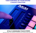 Akai Professional Controlador MIDI APC64 Ableton con 8 tiras táctiles, secuenciador de pasos, 64 almohadillas sensibles a la velocidad RGB, puertas CV, entrada y salida MIDI, USB-C 