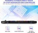 Akai Professional Controlador MIDI APC64 Ableton con 8 tiras táctiles, secuenciador de pasos, 64 almohadillas sensibles a la velocidad RGB, puertas CV, entrada y salida MIDI, USB-C 