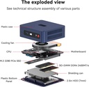 Beelink SER3 Mini PC, AMD Ryzen 3 3200U(14nm, 2C/4T) up to 3.5GHz, Mini Gaming Computer 8GB DDR4 RAM 480GB PCIE3.0 X4 SSD, Micro PC 4K@60Hz Dual Display, Mini Computer WiFi6/BT5.2/HTPC/W-11 Pro