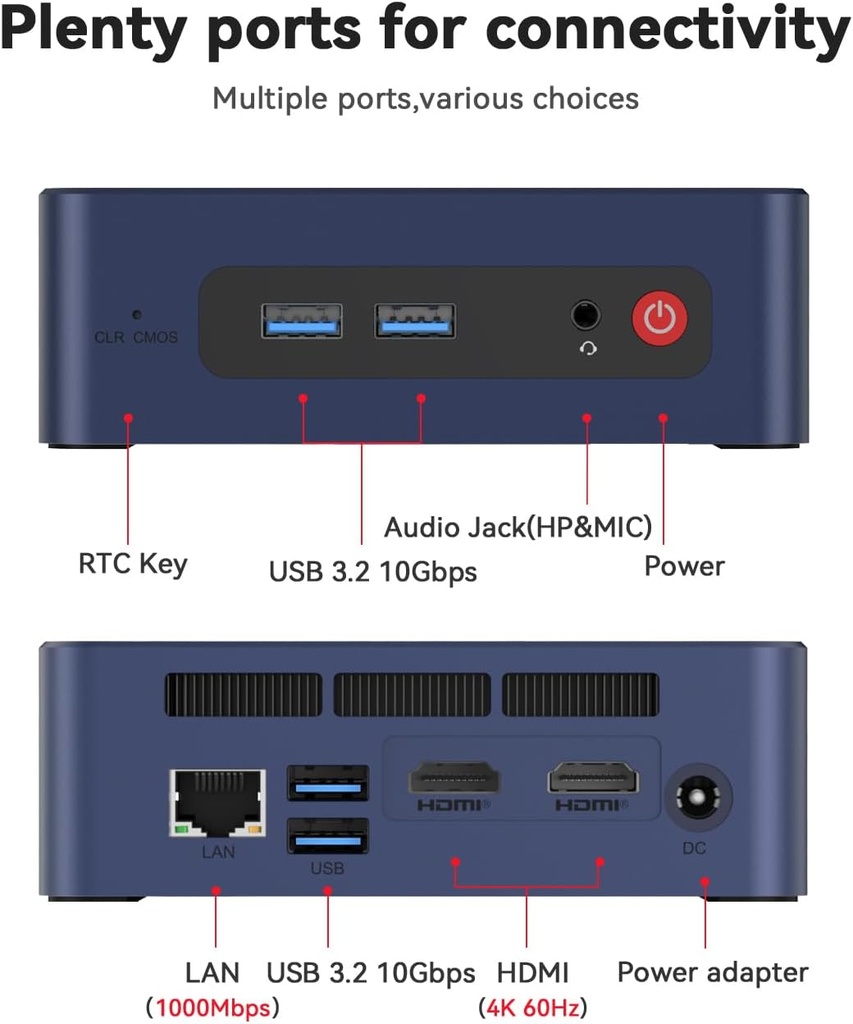 Beelink SER3 Mini PC, AMD Ryzen 3 3200U(14nm, 2C/4T) up to 3.5GHz, Mini Gaming Computer 8GB DDR4 RAM 480GB PCIE3.0 X4 SSD, Micro PC 4K@60Hz Dual Display, Mini Computer WiFi6/BT5.2/HTPC/W-11 Pro