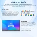 JAV Pizarra blanca interactiva para aula, oficina, hogar, 4K UHD 8+128GB pantalla táctil Smartboard con sistema operativo Android con licencia EDLA integrado y ecosistema de aplicaciones abiertas, Wi-Fi y Bluetooth 