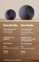 Amazon Echo Dot Max (modelo más reciente): parlante Alexa con sonido que llena la habitación y graves casi 3 veces más potentes, ideal para salas y espacios medianos, diseñado para Alexa+, grafito