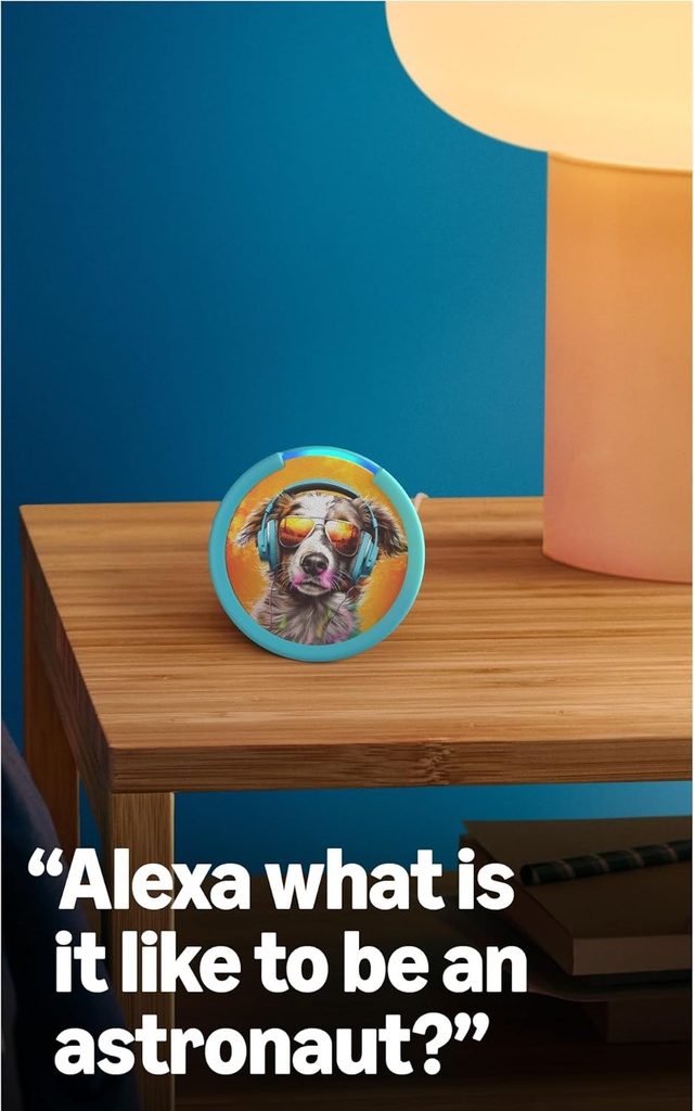 Amazon Echo Pop Kids (modelo más reciente), Disfruta audiolibros apropiados para su edad, juegos interactivos y experiencias Alexa+ para crear y aprender, diseño Unicorn 