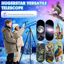 Telescopio para adultos y niños, apertura de 80 mm, 500 mm (20X-150X) Telescopio refractor profesional para principiantes de astronomía, telescopios portátiles de viaje con trípode 