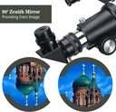 Telescopios, telescopio para niños y adultos principiantes, apertura de 70 mm, longitud focal de 400 mm, telescopio refractor de viaje con montaje AZ para observar la luna y el paisaje - Negro 