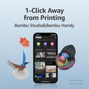 Bambu Lab - Mini impresora 3D A1 + kit de lámpara LED, se instala en 20 minutos, alta velocidad y precisión, calibración completamente automática y compensación de flujo activo, impresoras 3D FDM silenciosas ≤48 dB 