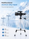Telescopio 70mm Apertura 500mm - para niños y adultos, telescopios refractores astronómicos de montaje AZ con óptica de revestimiento múltiple, con adaptador diagonal para espejo de teléfono, bolsa de 