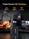 GMKtec M6 Ultra Gaming Mini PC Ryzen 7640HS (Actualizado 6600H/ 6800U), 32GB RAM DDR5 1TB SSD Dual NIC LAN 2.5GbE Computadoras de escritorio para oficina y hogar, Triple pantalla 4K, WiFi 6, USB4, BT 