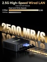 GMKtec Mini PC para juegos Ryzen 7640HS (Beats 6800H/6800U) 16GB DDR5 512GB NVMe SSD Dual NIC LAN 2.5GbE/WiFi 6E BT5.2/USB4 Computadoras de escritorio Oficina Hogar M6 Ultra 