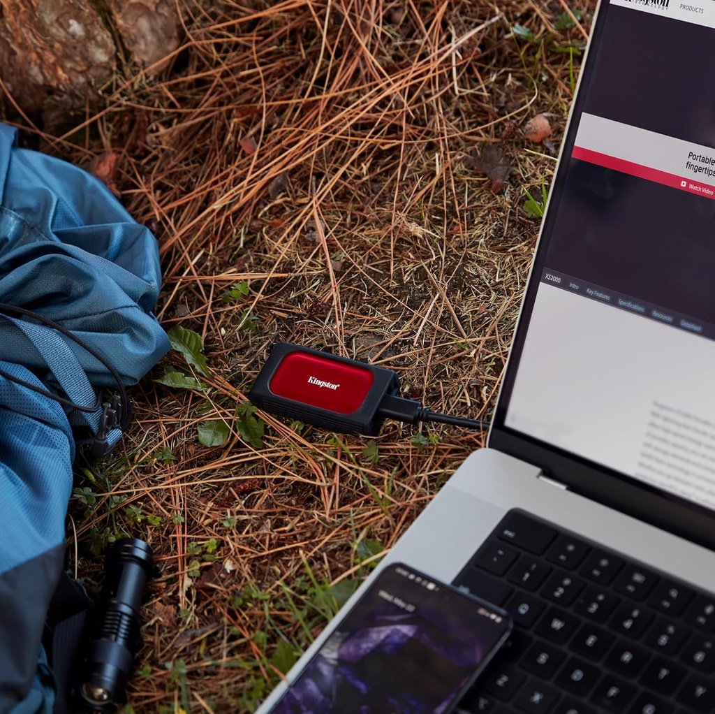 Kingston XS1000R SSD de 1 TB | Tamaño de bolsillo | USB 3.2 Gen 2 | Unidad externa de estado sólido | Hasta 1050MB/s | SXS1000R/1000G