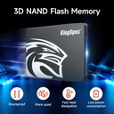 KingSpec 512 GB 2.5 SSD SATA III Interno - 550 MB/s de lectura, 520 MB/s de escritura con 3D NAND Flash, para actualización de portátil y PC de escritorio 
