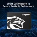 KingSpec 512 GB 2.5 SSD SATA III Interno - 550 MB/s de lectura, 520 MB/s de escritura con 3D NAND Flash, para actualización de portátil y PC de escritorio 