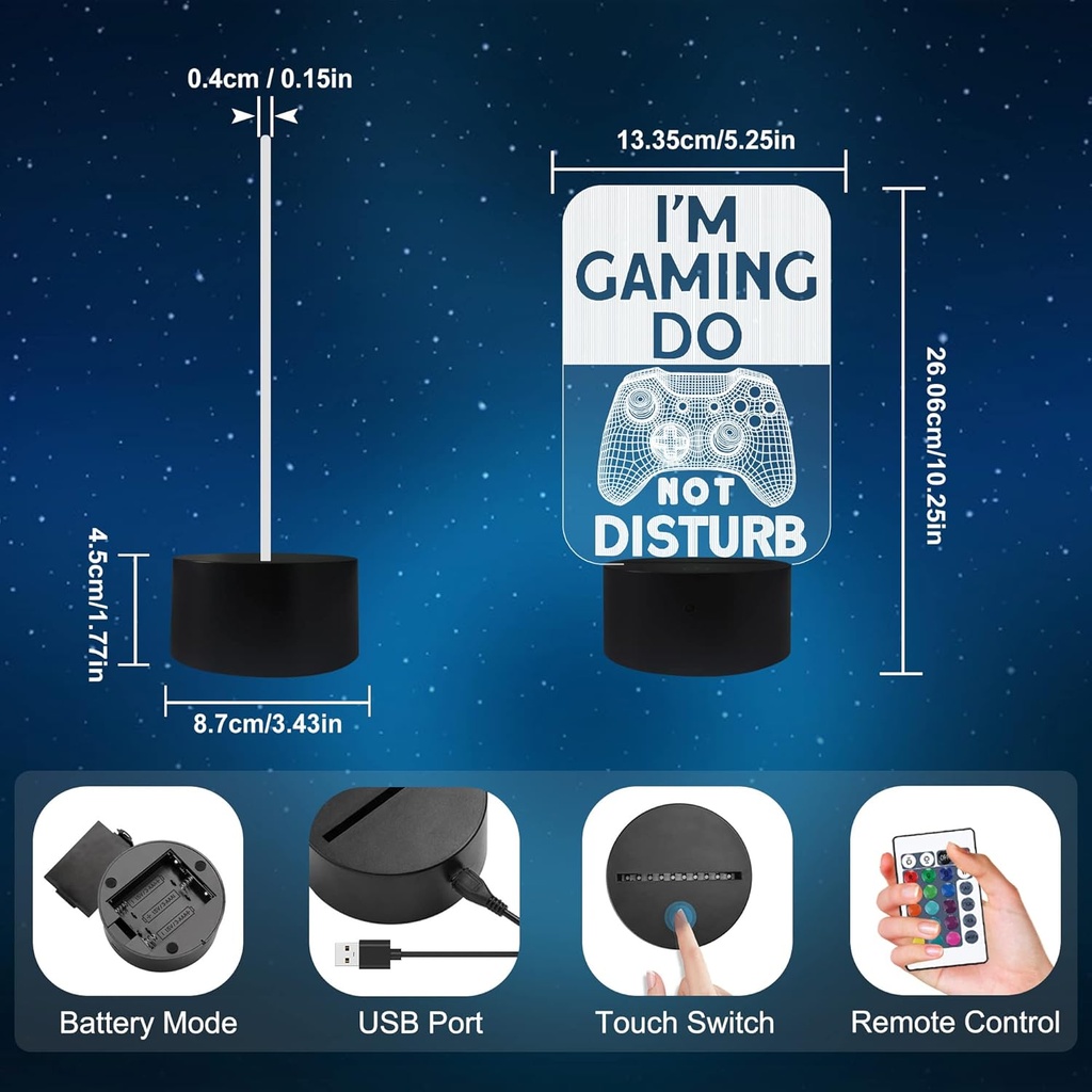 Lampara Gamer Do Not Disturb I'm Gaming Night Light