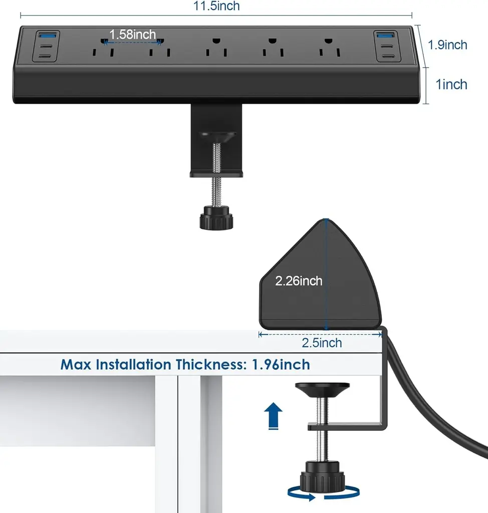 Regleta de alimentación USB C, estación de carga rápida total de 40 W, 4 puertos USB C PD de 20 W (4).webp