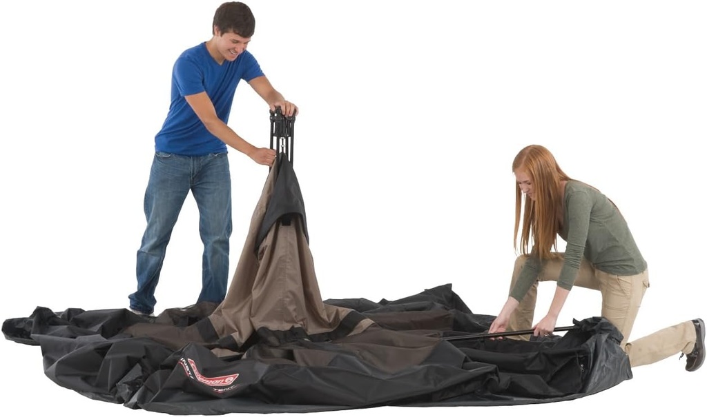 Coleman 4Person Instant Camping Tent with 1-Minute Setup, Large Family Tent with Pre-Attached Poles, Air Vent, & Carry Bag, Sets Up in About 60 Seconds 