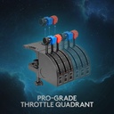 Logitech G PRO Sistema de yugo de vuelo, cuadrante profesional de yugo de simulación y acelerador, 3 modos, 75 controles programables, perillas configurables, eje de acero, USB, PC, color negro