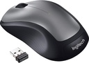 Logitech MK335 - Combo de teclado y mouse inalámbricos silenciosos - Combo de teclado y mouse negro/plateado inalámbrico, ambidiestro