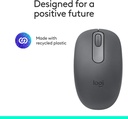 Logitech Ratón inalámbrico Bluetooth M196, compacto y portátil para portátiles, tabletas y más, batería de 12 meses, seguimiento suave, compatible con PC y Mac, Windows y macOS, grafito