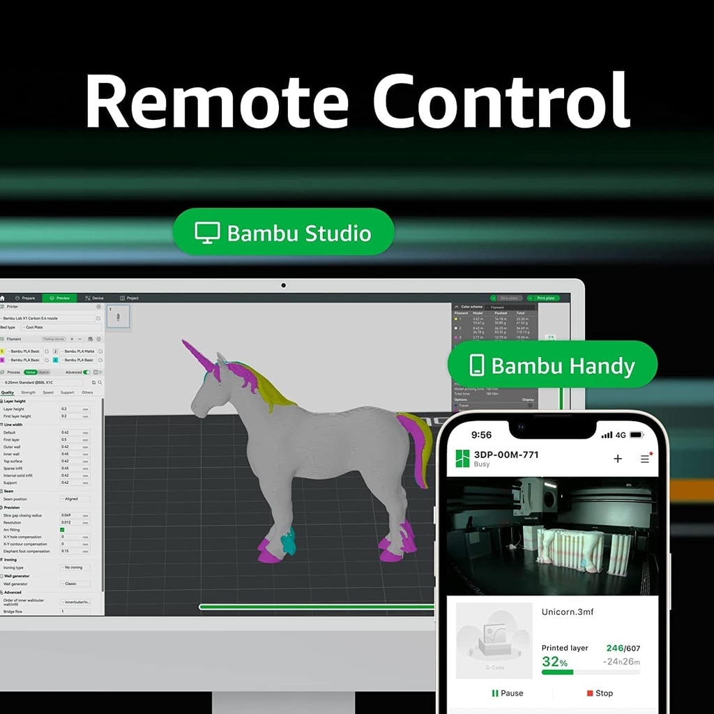Bambu Lab P1S Impresora 3D, impresora 3D FDM lista para usar 