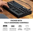 AKAI Professional MPK Mini MK3 - 25 Key USB MIDI Keyboard Controller With 8 Backlit Drum Pads, 8 Knobs and Music Production Software included (Black)