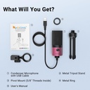 Microfono USB De Condensador FIFINE K669 - Cardioide Para PC, PS4, Mac - Para Streaming - Podcast - Twitch. (Pink)